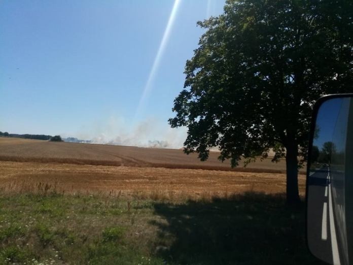 Gigantyczny pożar wybuchł w piątek, 26 lipca, na polu koło...