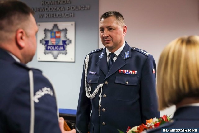 Inspektor Andrzej patrzałek podczas czwartkowej uroczystości