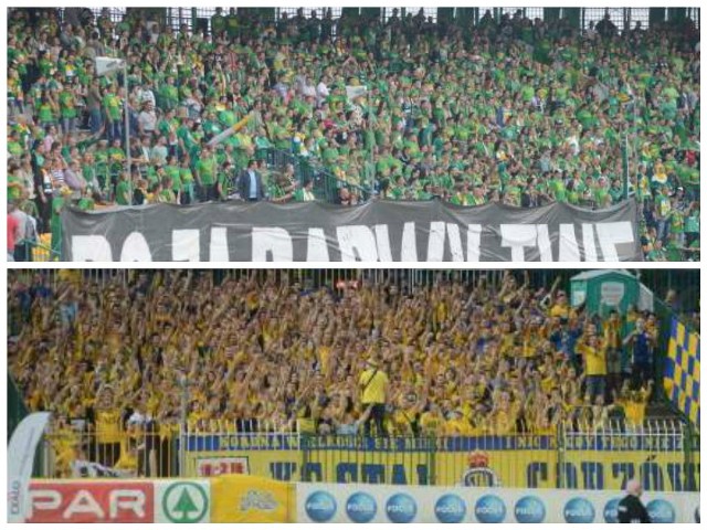 Kibice Falubazu Zielona Góra i Stali Gorzów dopingowali zawodników na stadionie przy W69.