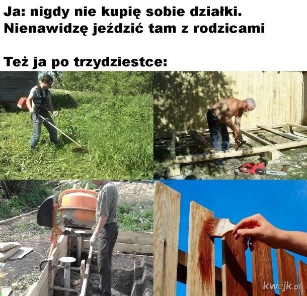 Memy o modzie na ogródki działkowe