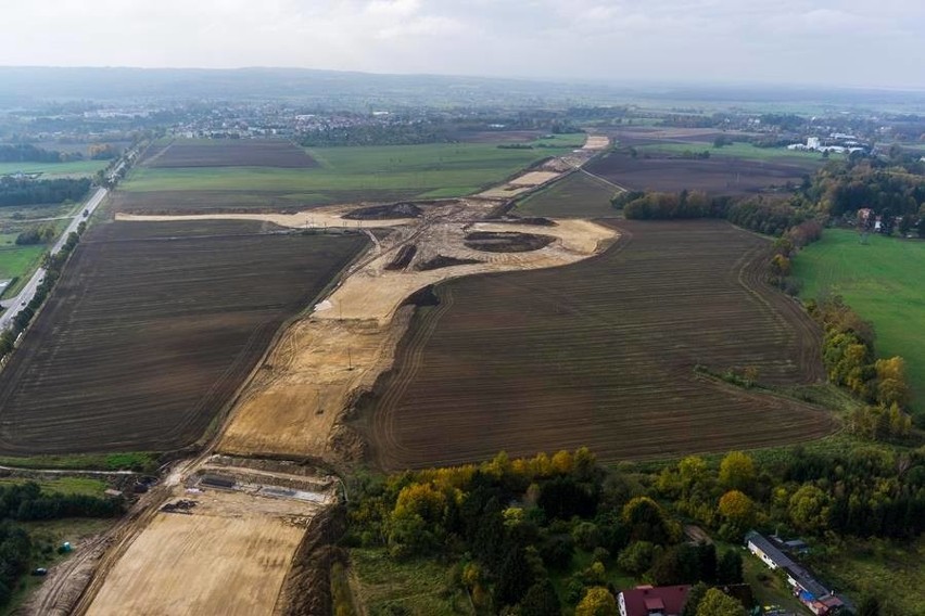 Zdjęcia lotnicze (28 października 2016): odcinek...