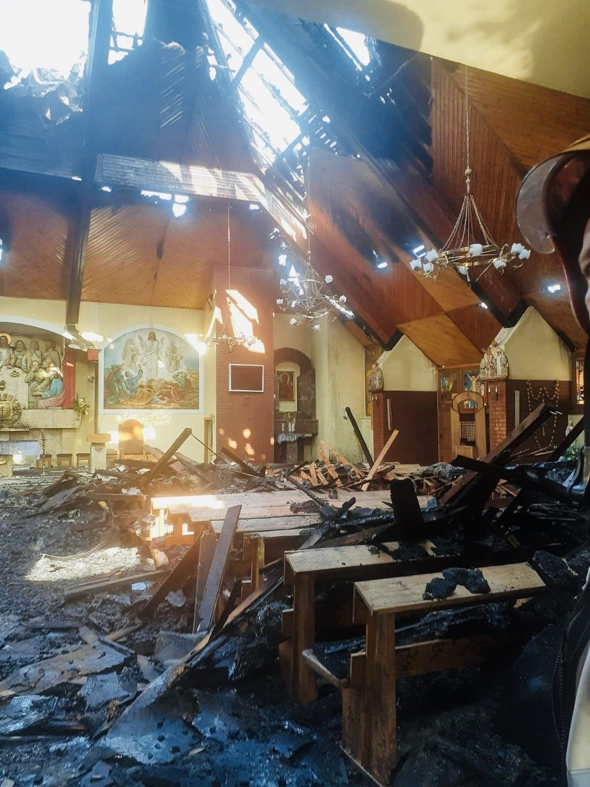 Do pożaru dachu parafii pw. św. Floriana doszło 21 czerwca...
