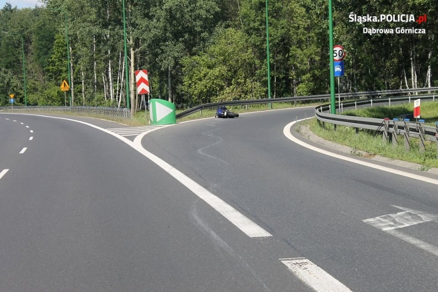 Motocyklista z Będzina zginął na DK94 w Dąbrowie Górniczej