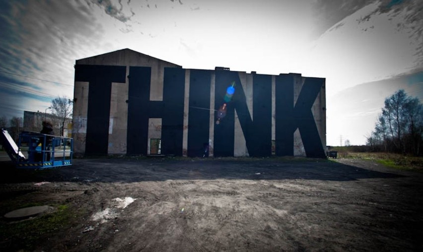 Mural "Think" powstał w 2013 roku w ramach Katowice Street...