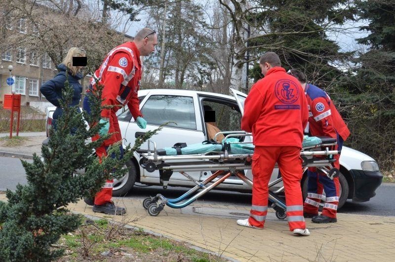 Kolizja na ul. Botanicznej w Zielonej Górze.