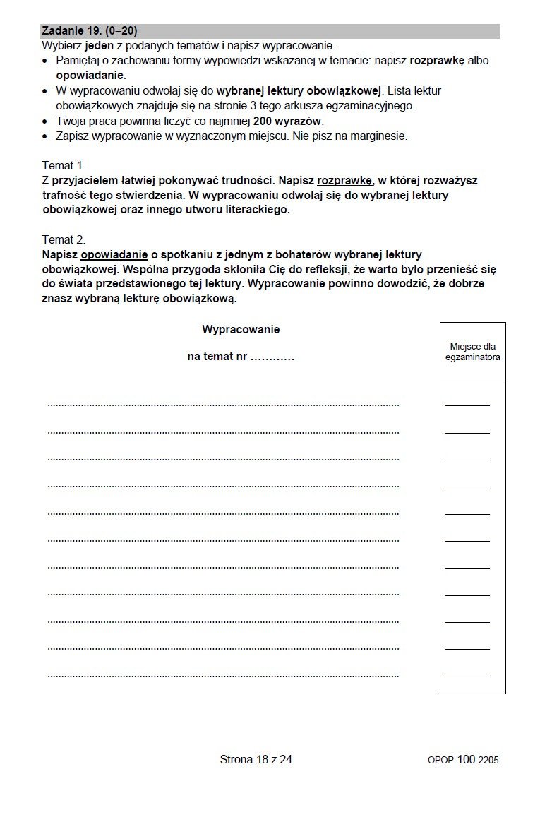 Kamienie Na Szaniec Rozprawka Egzamin Osmoklasisty