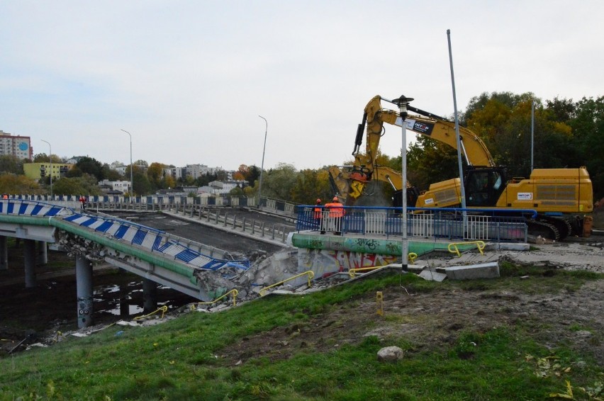 Rozbiórka wiaduktu w Koszalinie