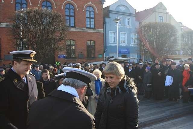 Teresa Pracownik na uroczystości w Pucku.