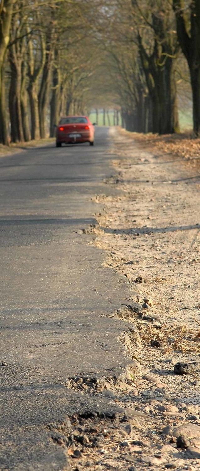 Kierowcy apelują, by w tym roku drogowcy zadbali chociaż o pobocze. Ostre krawędzie asfaltu są niebezpieczne podczas mijania