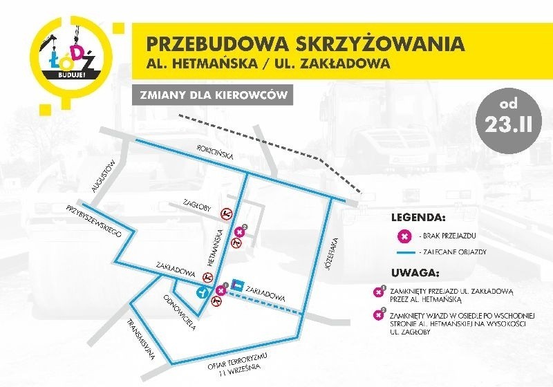 Budowa trasy W-Z. Utrudnienia na Olechowie i Janowie [MAPKI, ZDJĘCIA]