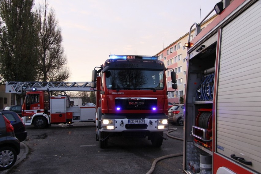 Pożar na Koszalińskiej w Słupsku...