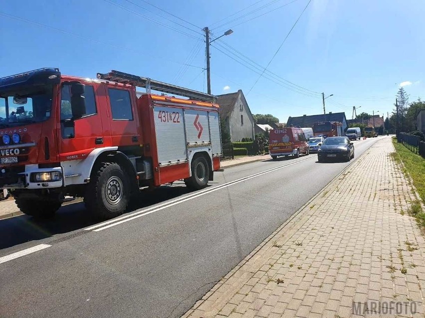 Wypadek w Ligocie Wołczyńskiej.