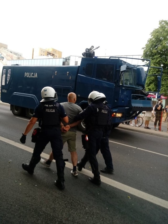 Takie obrazki podczas sobotniego marszu nie były rzadkością