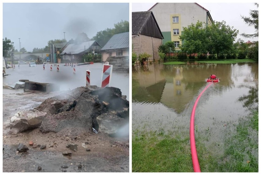 Ulewa w woj. podlaskim. Silny deszcz zalał posesje, budynki i drogi. Gdzie spadło najwięcej deszczu? (21 sierpnia 2019 r.)