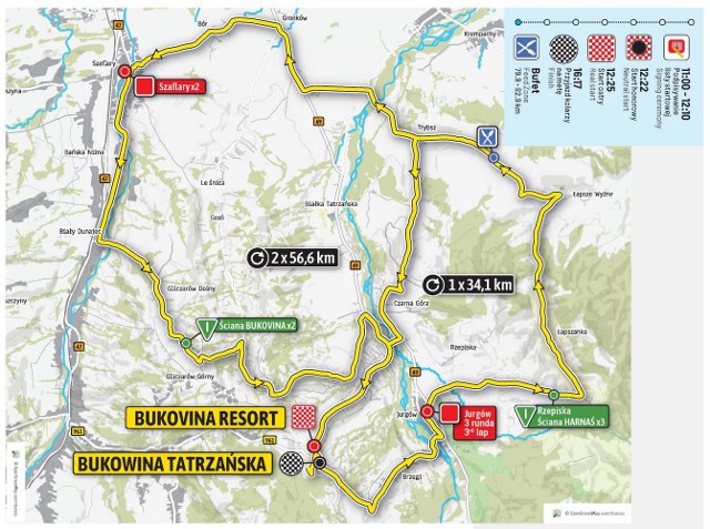 9 sierpnia kolarze wyruszą na trasę 7. etapu Tour de Pologne 2019, który rozegrany będzie w Bukowinie Tatrzańskiej oraz pobliskich miejscowościach.