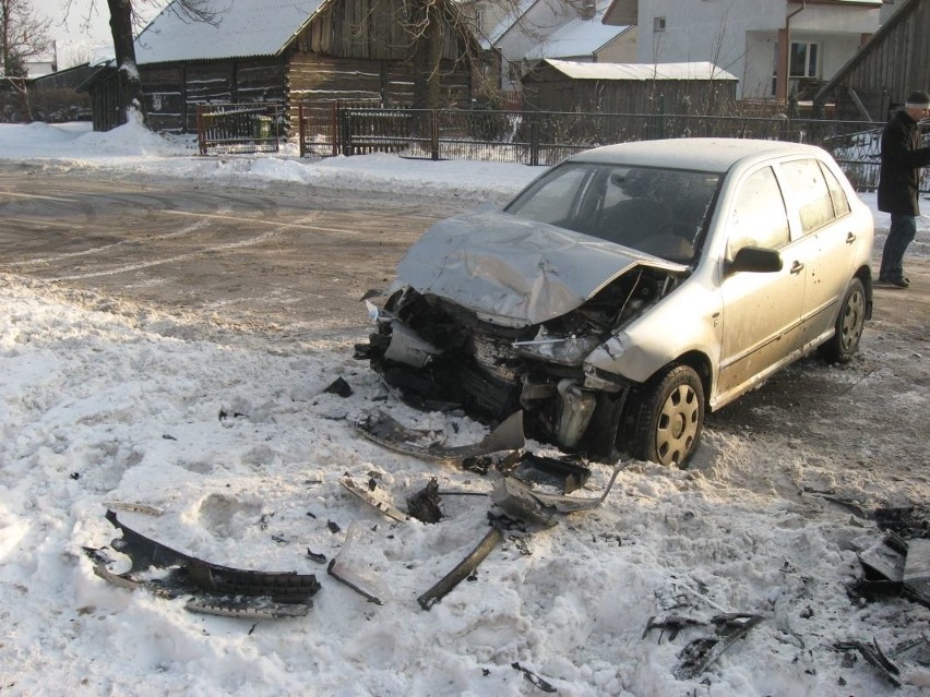 Wypadek na ulicy Grodzienskiej w Sókolce