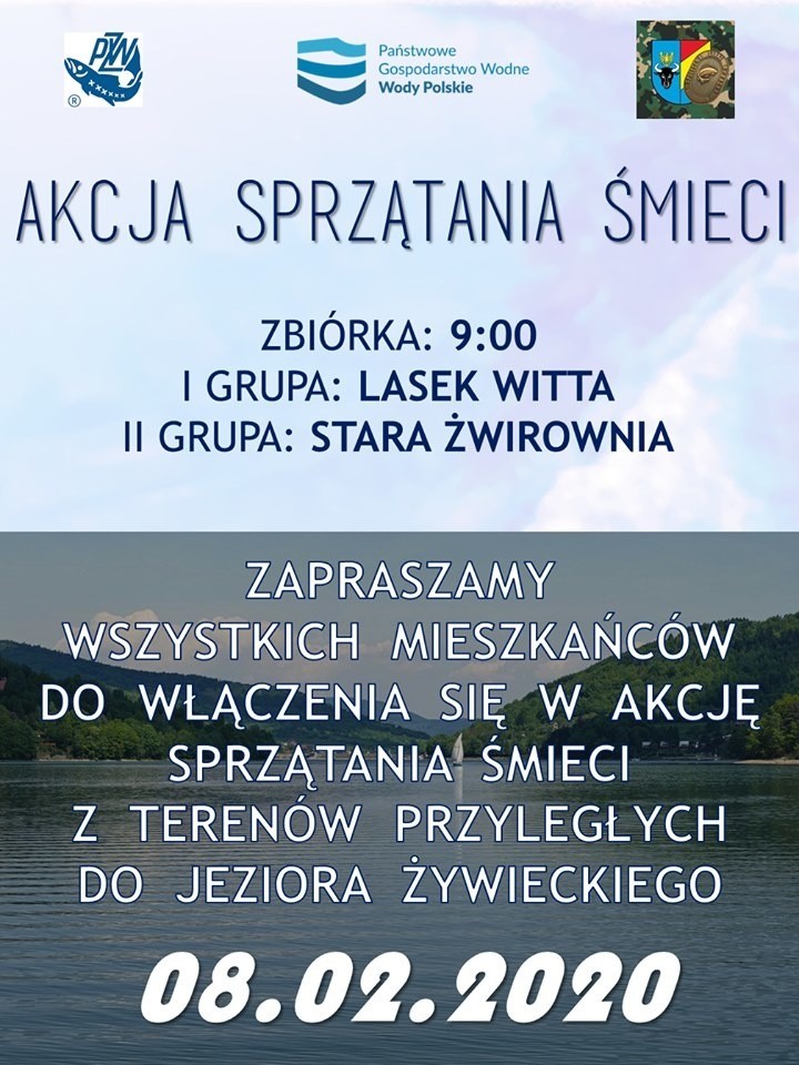 Kolejna akcja sprzątania brzegów Jeziora Żywieckiego. Społeczna Straż Rybacka zaprasza do udziału