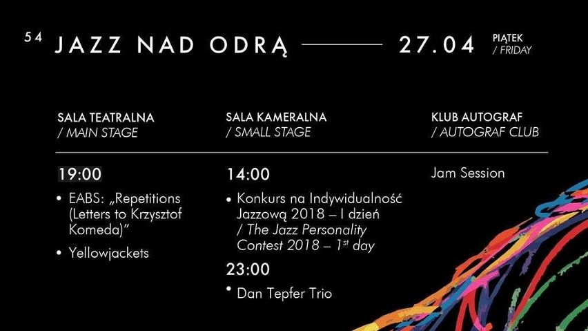 Dziś rozpoczyna się 54. edycja Jazzu nad Odrą [PROGRAM]              