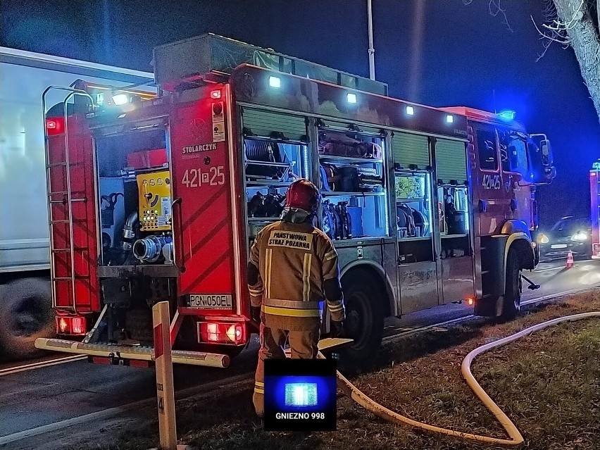 Pożar wybuchł w budynku gospodarczym na terenie jednej z...