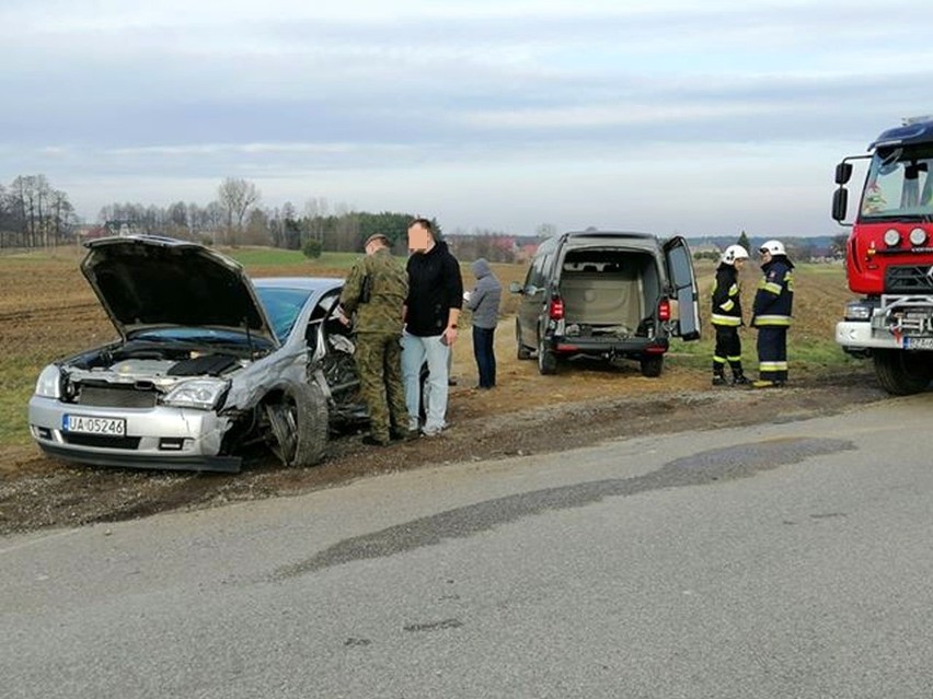 Opel vectra zderzył się w Rutkach-Kossakach z volkswagenem...