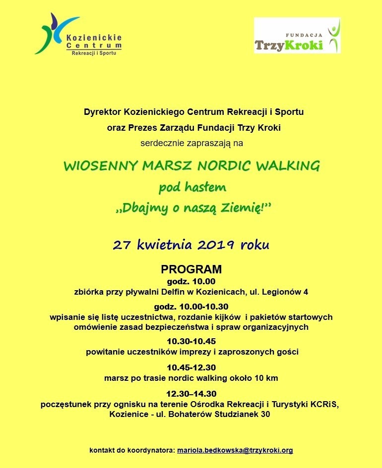 Dołącz do wiosennego marszu nordic walking w Kozienicach