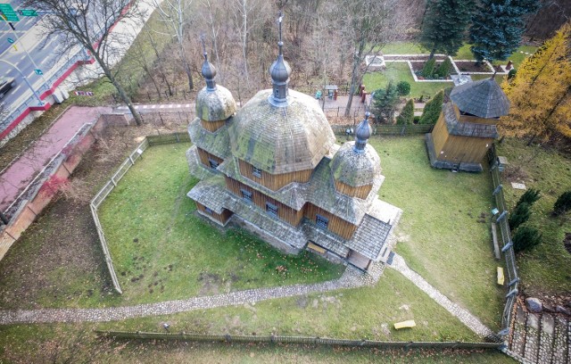 Cerkiew Narodzenia Najświętszej Maryi Panny w Lublinie na terenie Muzeum Wsi Lubelskiej