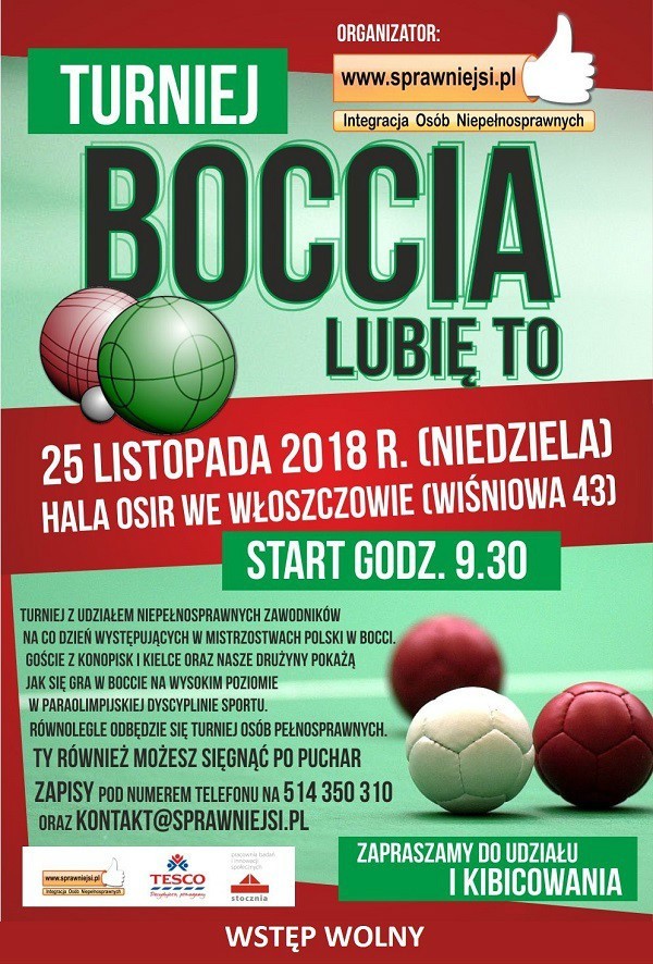 Turniej boccia z udziałem mistrzów Polski w niedzielę we Włoszczowie. Możesz wziąć udział
