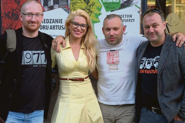 Marek Pijanowski (od prawej) z  Mariuszem Czubajem, Katarzyną Bondą i Robertem Małeckim