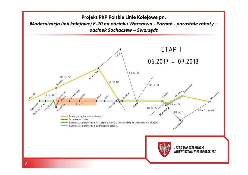 Remont trasy Poznań - Warszawa: Pasażerowie pojadą...