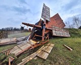 Silny wiatr uszkodził wiatrak edukacyjny w Muzeum Młynarstwa i Rolnictwa w Osiecznej. Ważył 24 tony