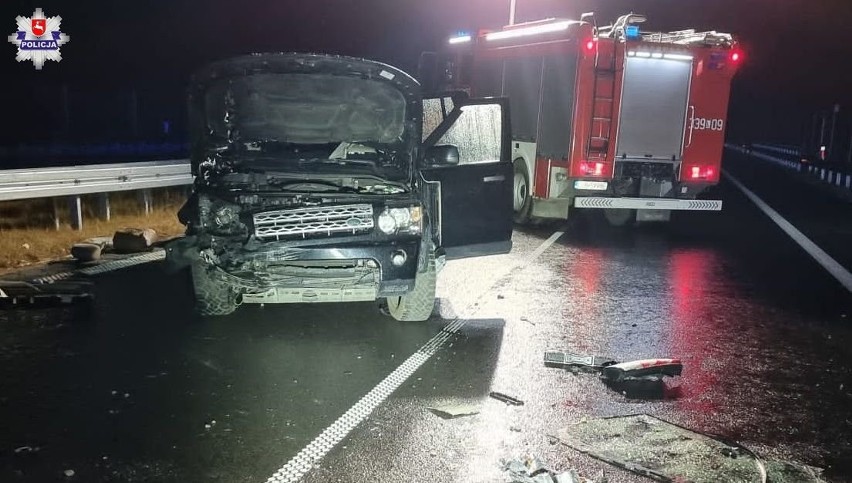 Lublin. Wypadek na drodze ekspresowej S-19. 34-latek zginął na miejscu