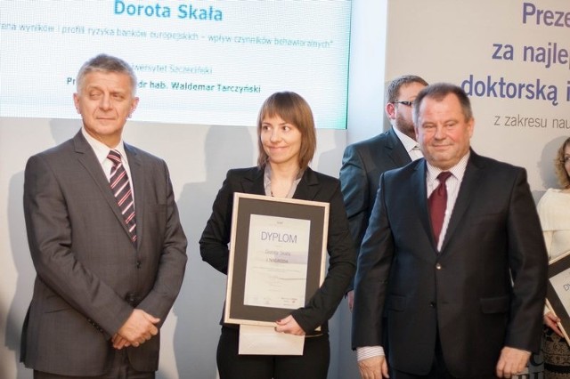 Dorota Skała ze Szczecina otrzymała nagrodę za najlepszą pracę doktorską.