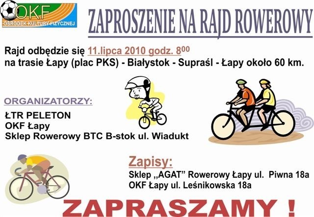 Rajd rowerowy ruszy 11 lipca