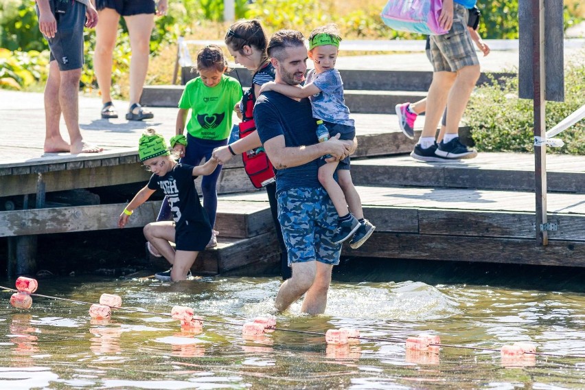 Na plaży miejskiej na Dojlidach w niedzielę mali bohaterowie...