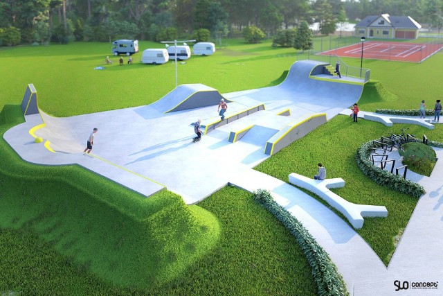 Tak będzie wyglądał więcborski skatepark. Ma być oddany do użytku latem 2024 roku.