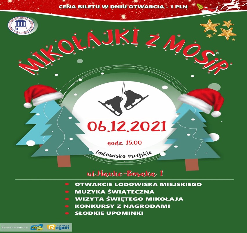 Otwarcie lodowiska miejskiego w Puławach. Na uczestników czekają zabawy, konkursy oraz wizyta Świętego Mikołaja