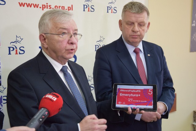 Od lewej: poseł Prawa i Sprawiedliwości Krzysztof Lipiec, senator Jarosław Rusiecki.