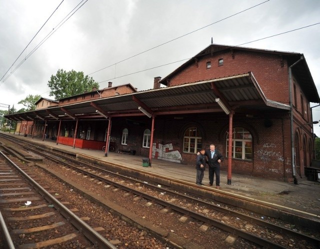 Lęborski dworzec PKP.