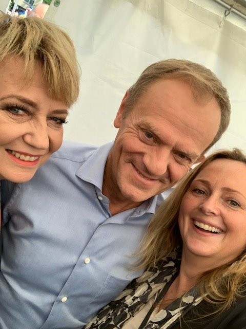 Hanna Zdanowska, Donald Tusk i Joanna Skrzydlewska przed...