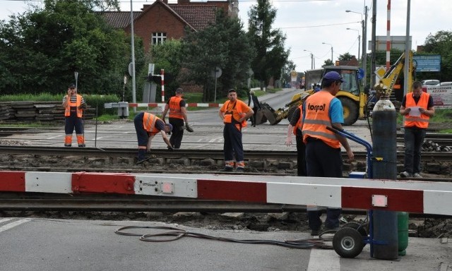 Remont przejazdu kolejowego w Kluczorku