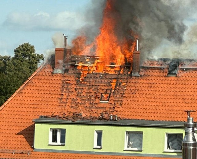 Groźny pożar budynku w Jaworze, ewakuowano 16 mieszkańców