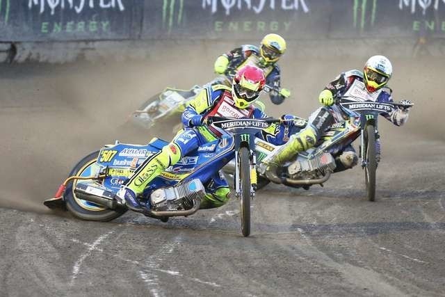 Speedway Grand Prix Europy Bydgoszcz 2014Krzysztof Kasprzak (c) - Darcy Ward (ż) - Chris Holder (b)