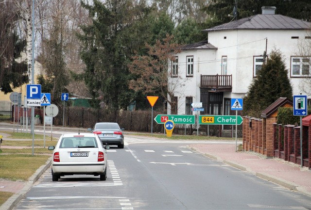 Na zdjęciu jedno z hrubieszowskich skrzyżowań