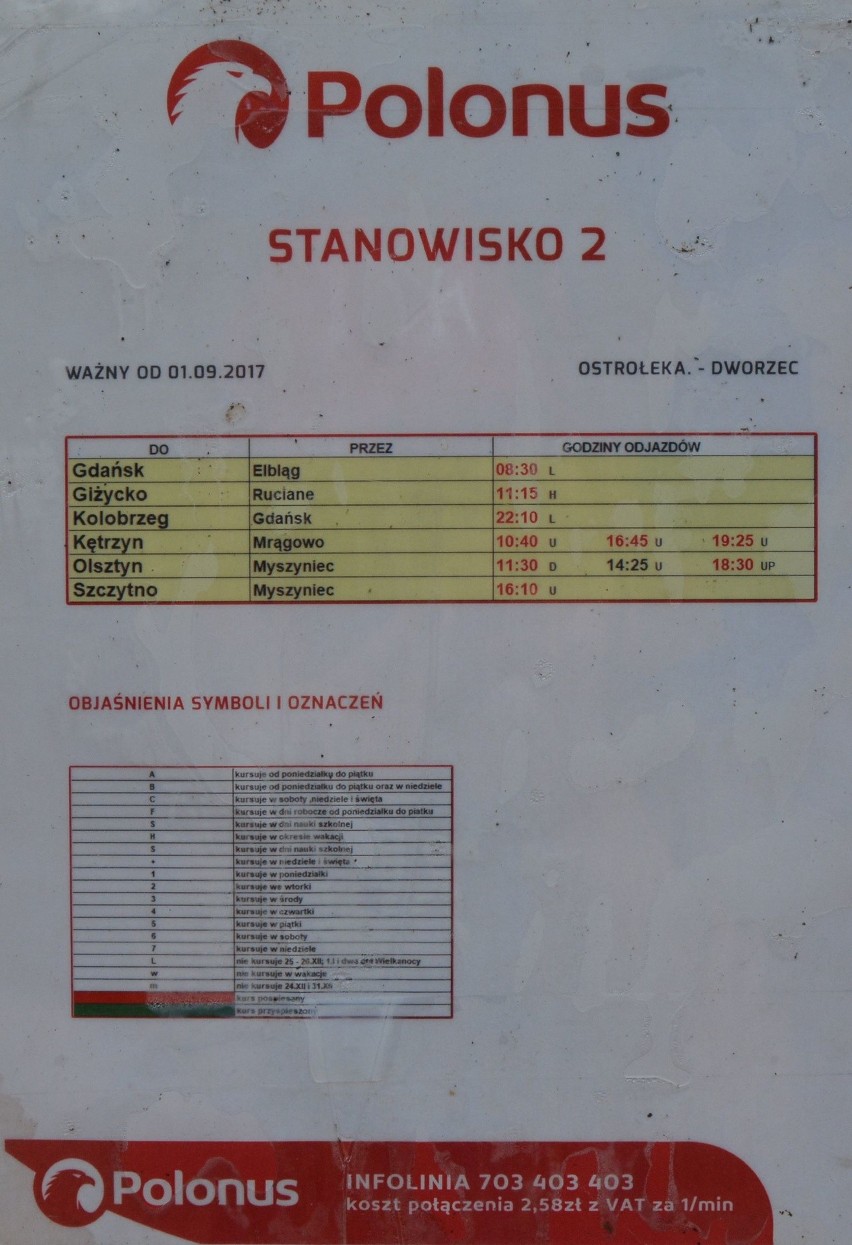 Nowy rozkład jazdy na dworcu PKS w Ostrołęce. Polonus już działa