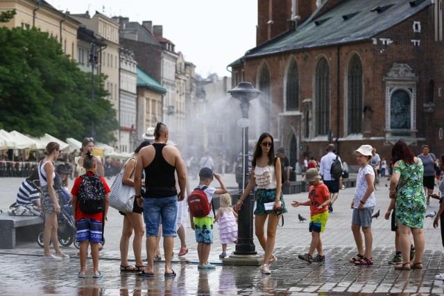 W poprzednich latach w czasie upałów w Krakowie uruchamiano kurtyny wodne