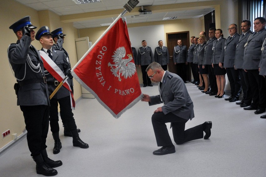Gorzowska policja i prezydent Jacek Wójcicki powitali nowego komendanta (zdjęcia)