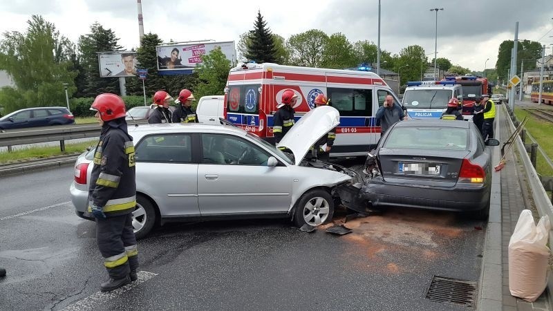 Wypadek na Aleksandrowskiej przy Woronicza