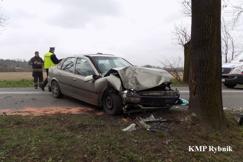 Wypadek w Stanowicach przy ulicy Żorskiej