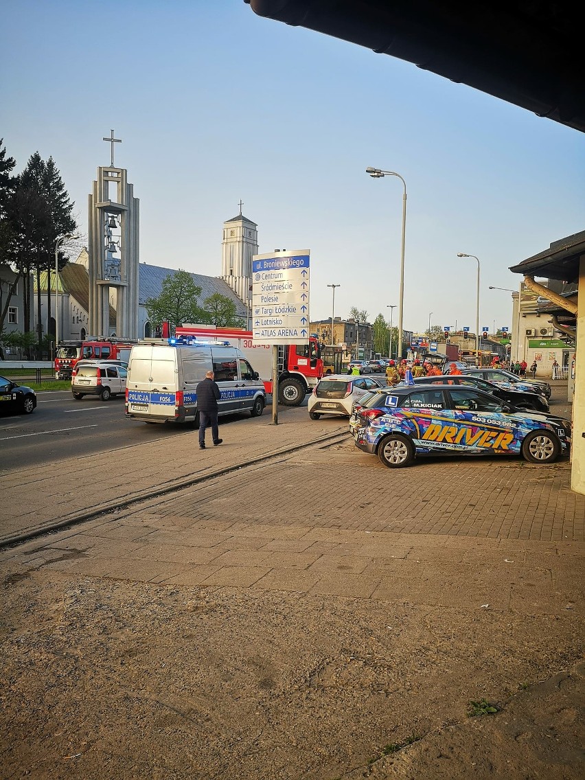 Wypadek na ul. Broniewskiego w Łodzi