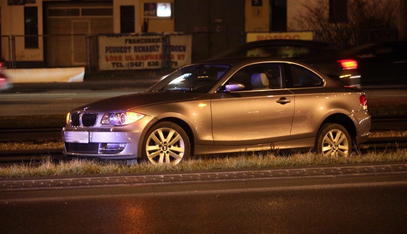 BMW na torowisku na al. Włókniarzy